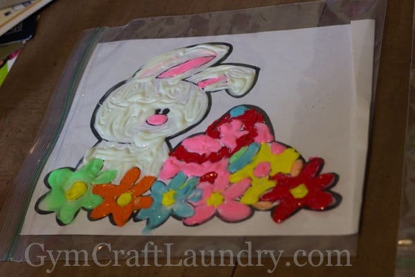 Easter bunny window cling