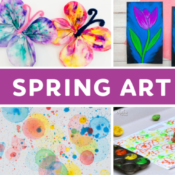 Collage of spring art ideas