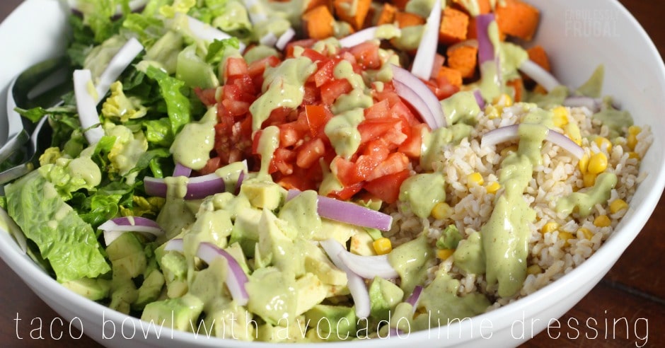 Healthy taco bowl recipe 