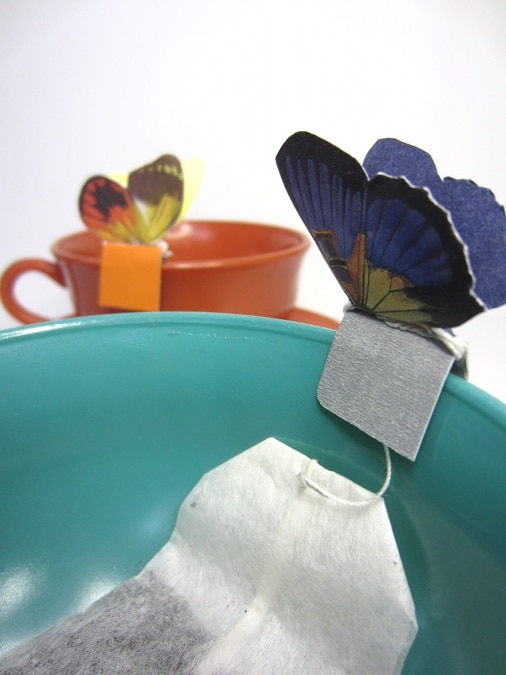 Butterfly tea bag holder