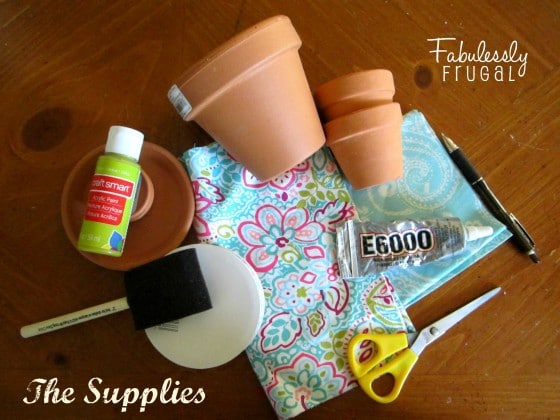 Supplies for decorated flower pots