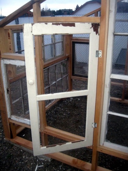 Hinged greenhouse window