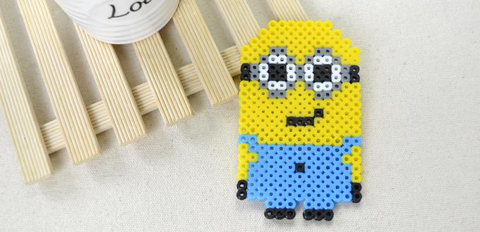 Cute Minion out of Perler Beads