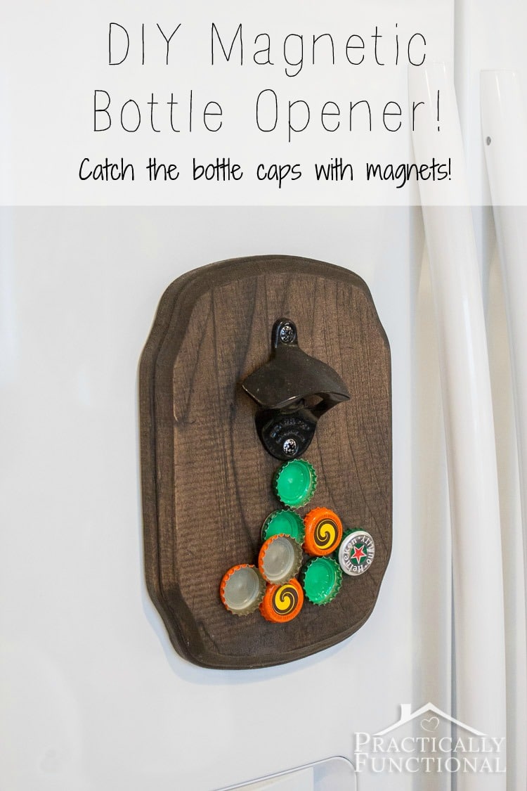 DIY bottle opener with magnets