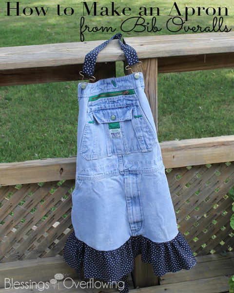 How to make an apron from bib overalls