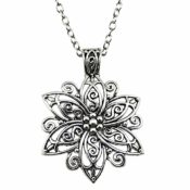 Amazon: Women's Silver Retro Flower Necklace $2.28 (Reg. $4.56) + Free...