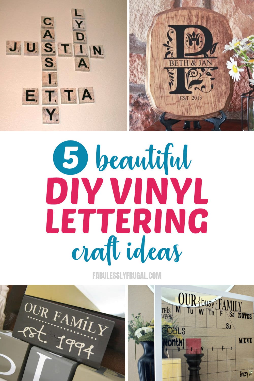 5 beautiful DIY vinyl lettering craft ideas