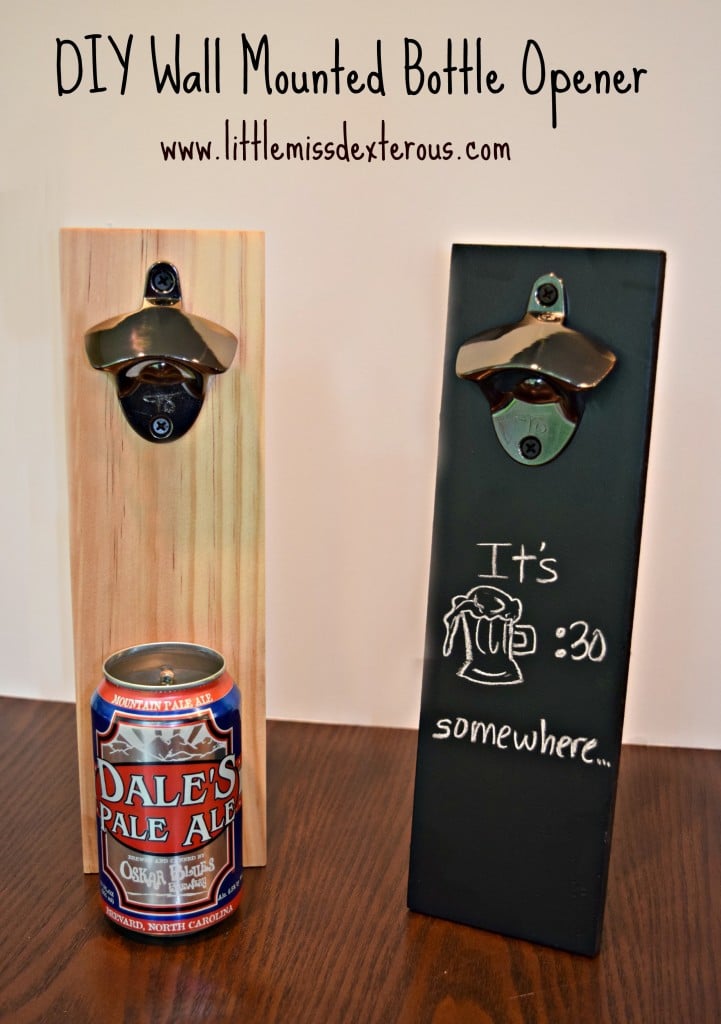 DIY wall mounted bottle opener