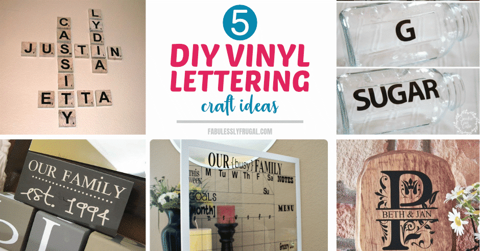 DIY vinyl lettering craft ideas