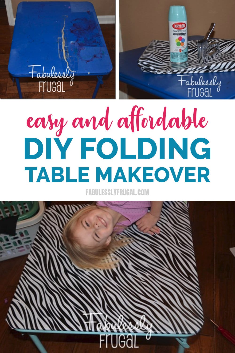 Easy and affordable DIY folding table makeover