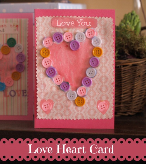Love heart card for Mother's Day