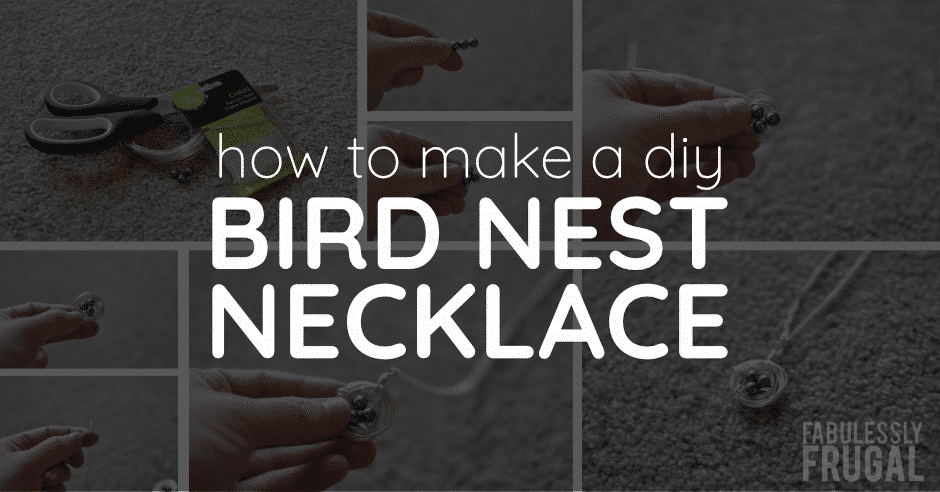 How to make a diy bird nest necklace