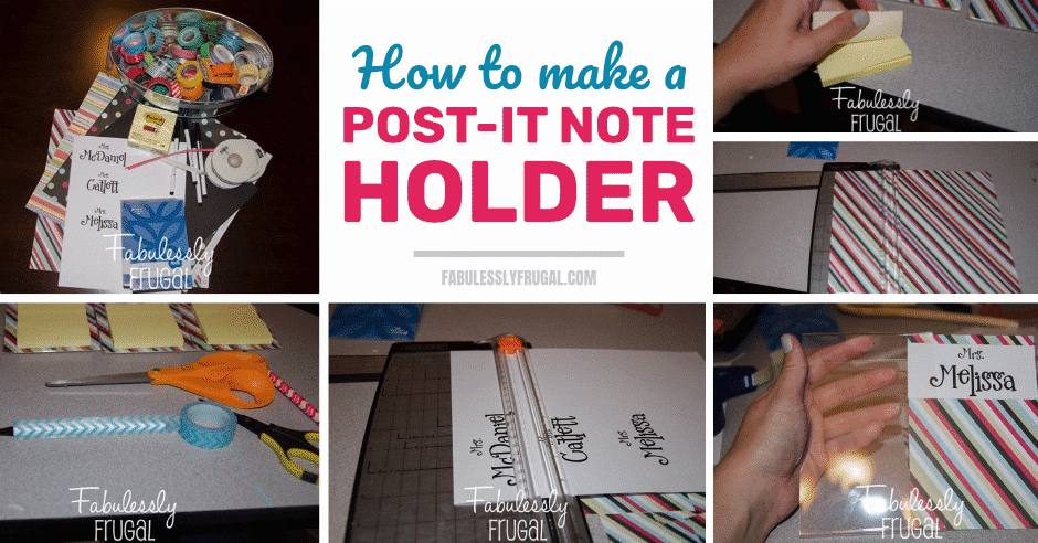 How to make a post it note holder