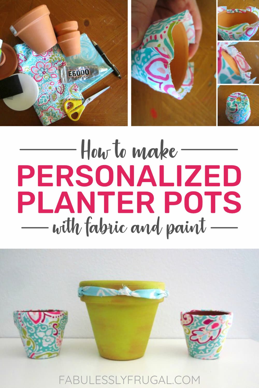 Painting terracotta pots to make personalized planter pots