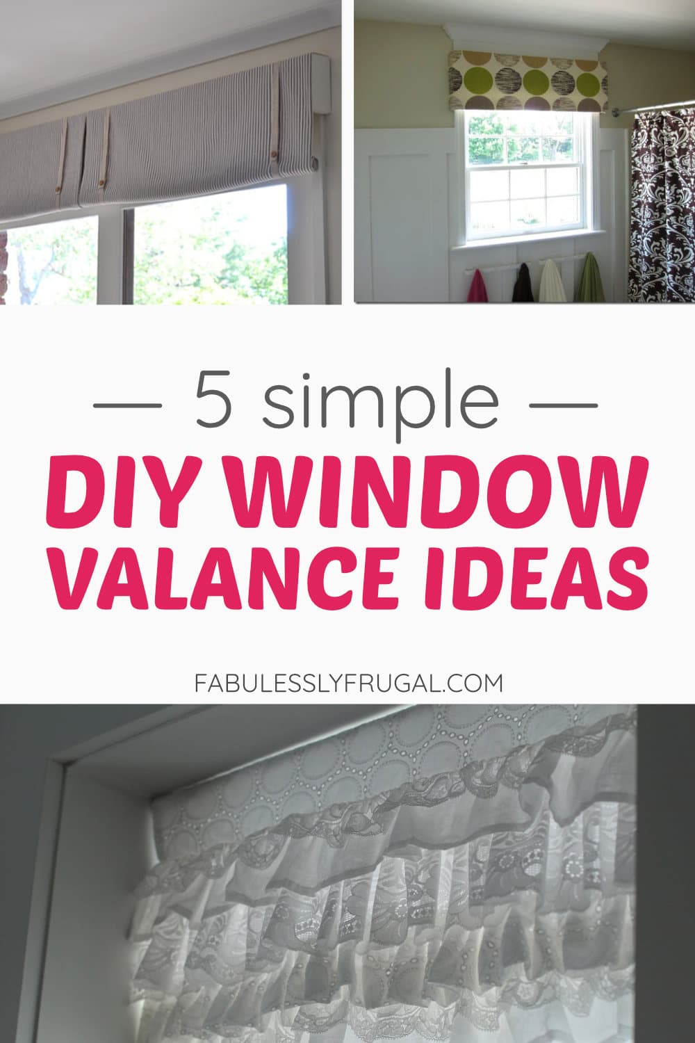 Simple DIY window valance ideas