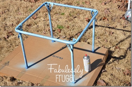 Painted folding table