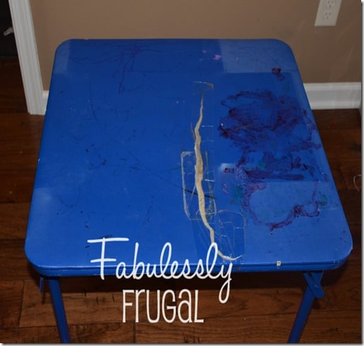 DIY folding table makeover