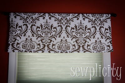 Quick and easy lined valance