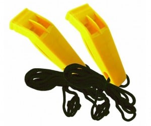 UST Marine Hear Me Whistle 2-Pack, Yellow