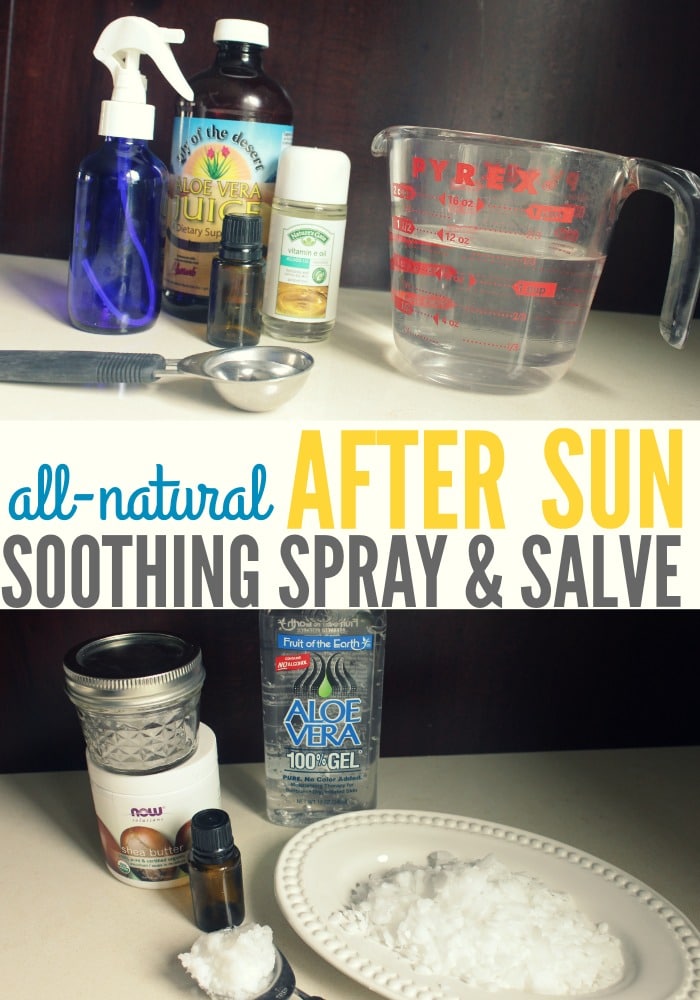 All natural after sun soothing spray and salve