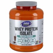 Amazon: NOW Sports Whey Protein Isolate, Creamy Chocolate, 5-Pound $53.08...