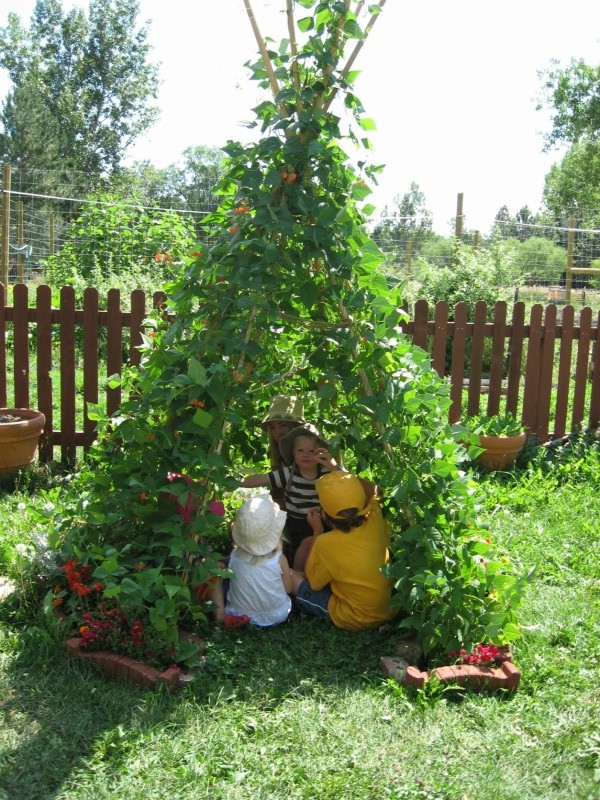 Bean teepee full of kids