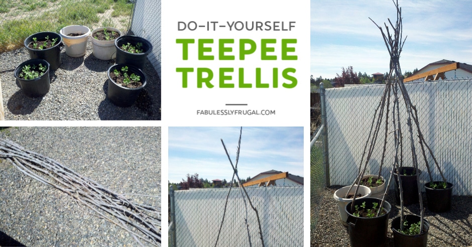 How to make a DIY teepee trellis