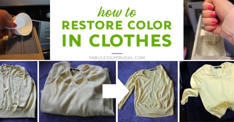 How to restore color in clothes