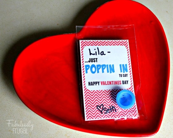 Valentine popper toy printable