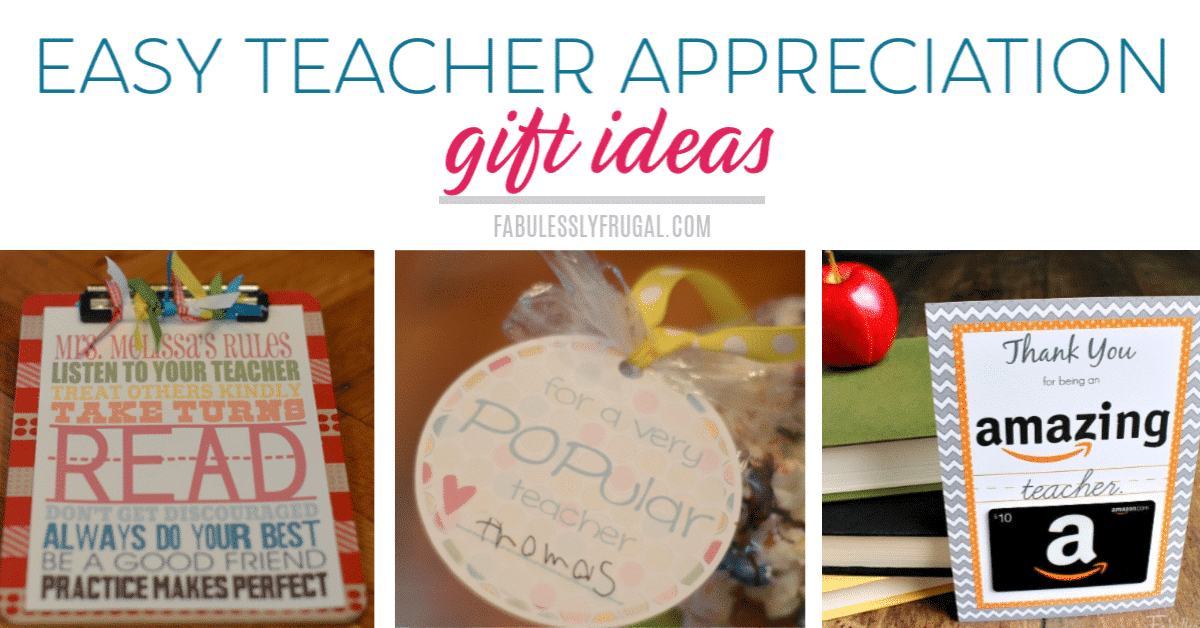 Inexpensive teacher appreciation gift ideas