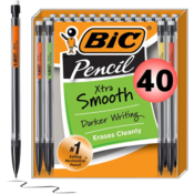 40-Count BIC Xtra-Smooth Medium Point Mechanical Pencils with Erasers $6.24...