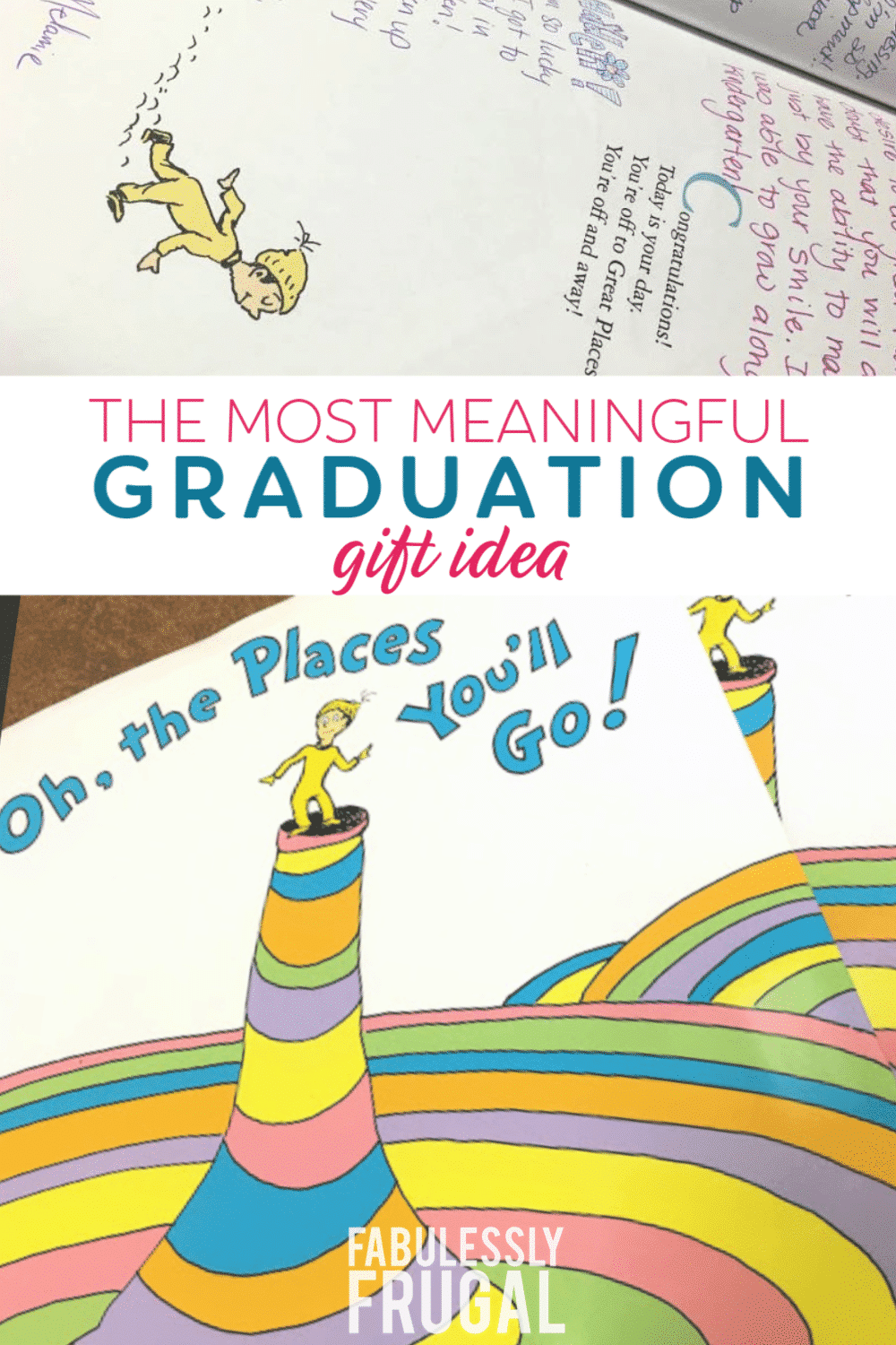 Oh the places you'll go graduation gift signed by teachers