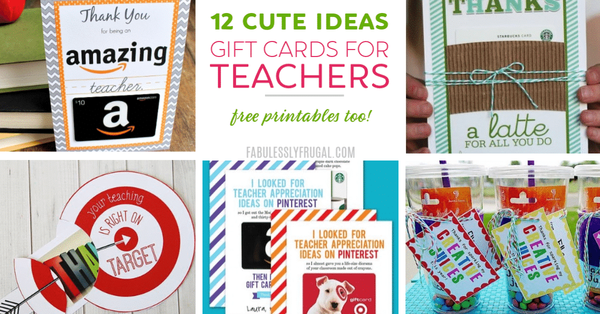 Gift card printables for teacher appreciation