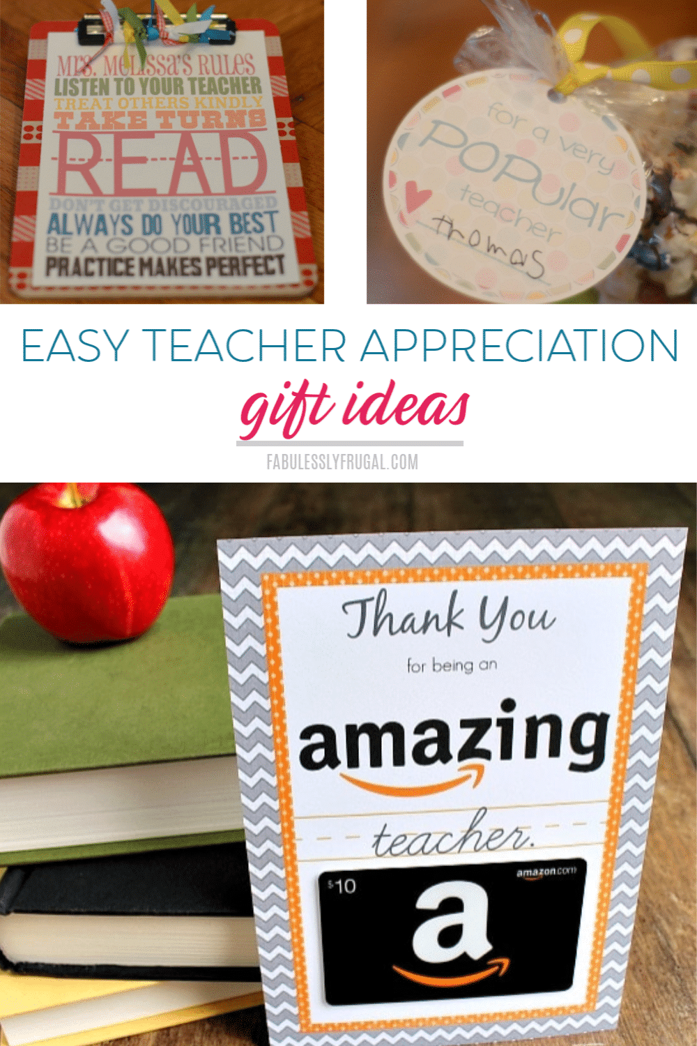 Quick and easy teacher appreciation gift ideas