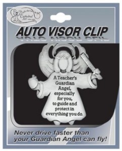 Cathedral Art KVC615 Angels at Work and Play Visor Clip, Teacher