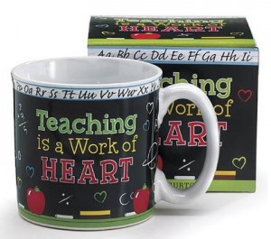Teaching Is A Work Of Heart Teacher's Coffee Mug With Gift Box