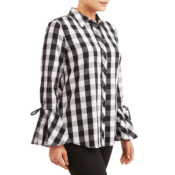 Walmart: Women's Woven Ruffle Sleeve Shirt $5 (Reg. $13.94)