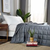 Amazon: Weighted Blanket for Adults, 15lbs, 60''x 80'', Gray $29.97 After...