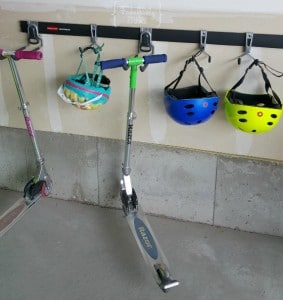 fast track for scooter and helmet organization