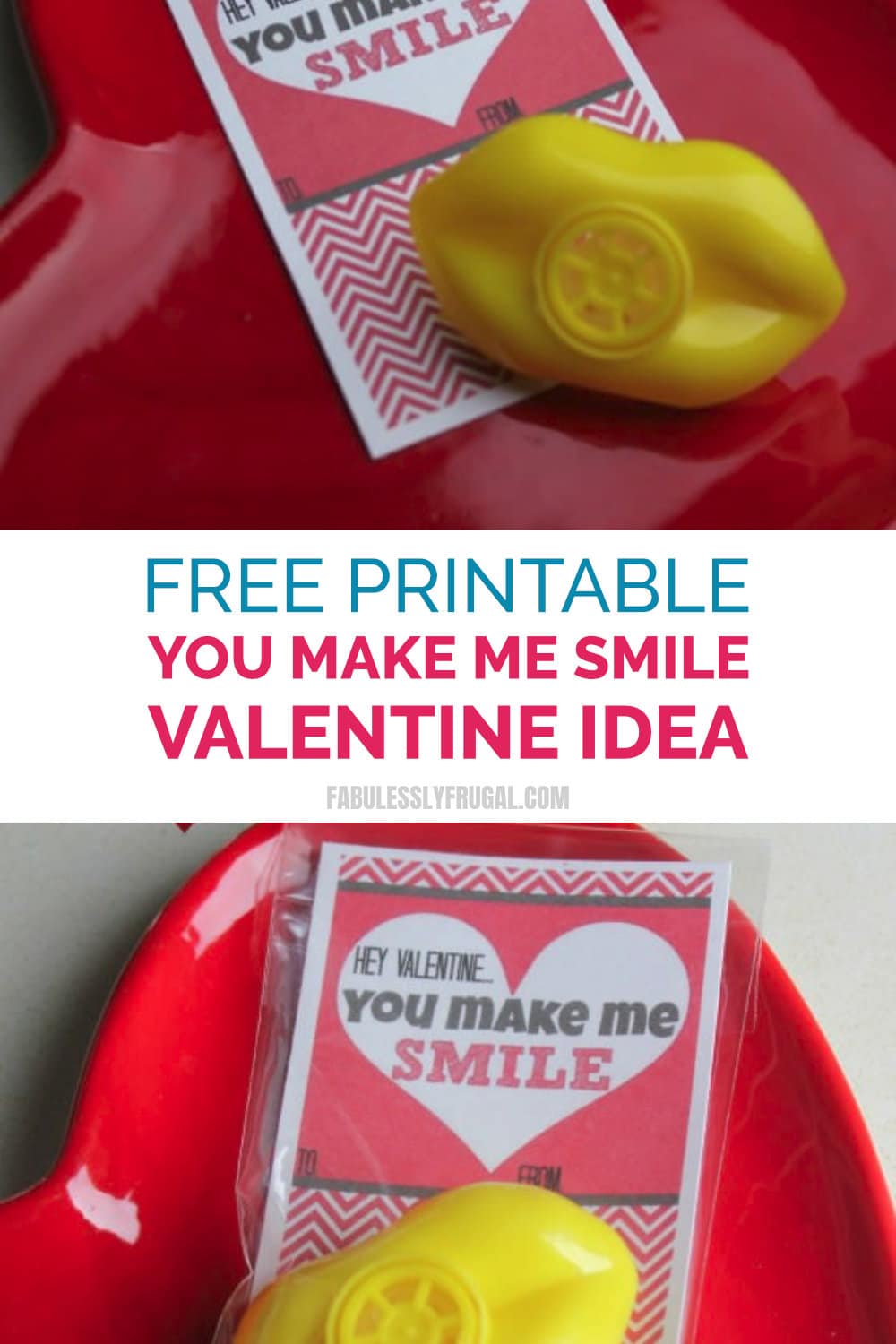 Free printable you make me smile valentine idea