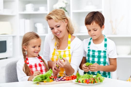 Teaching kids how to cook