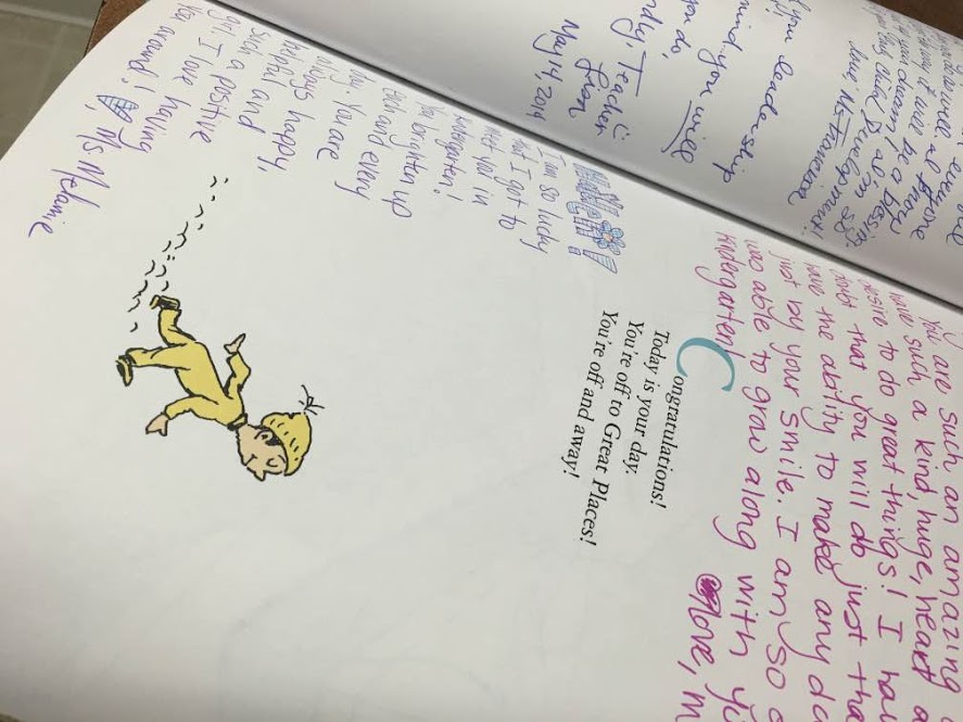 writing notes in oh the places youll go by dr seuss