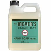 FOUR 33oz Jug of Mrs. Meyer’s Liquid Hand Soap Refill, Basil as low as...
