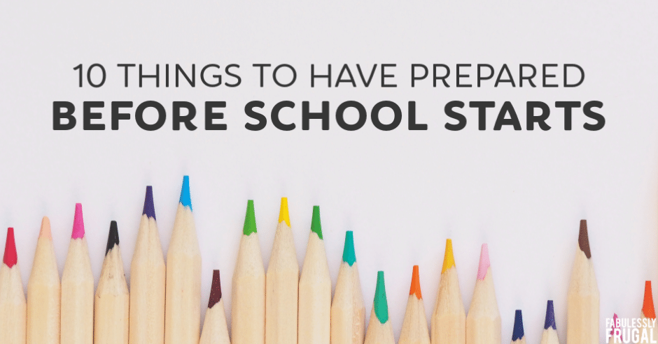 Back to school preparation for parents