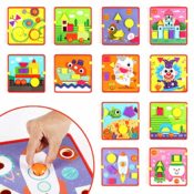 Amazon: 36pcs Button Art Color Matching Mosaic Pegboard Toys $5.49 After...