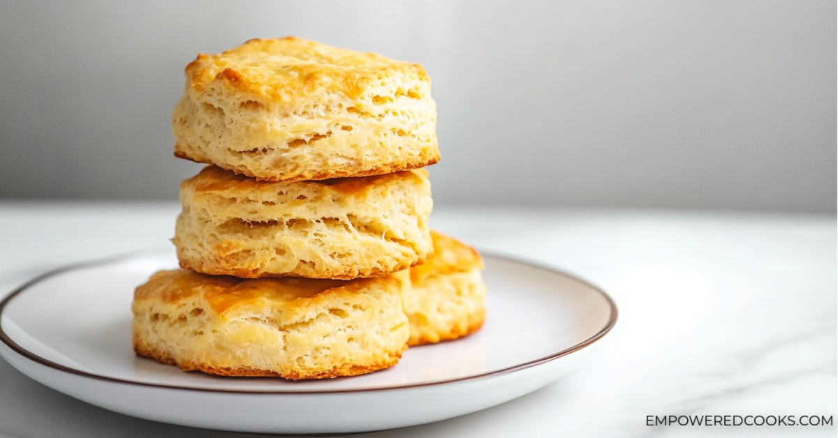 a stack of biscuits