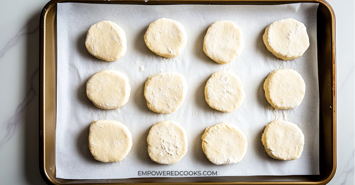 biscuits on a sheet pan