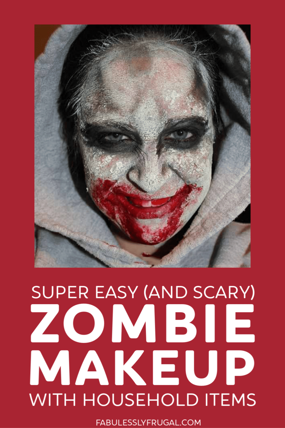 Easy DIY zombie makeup with household items