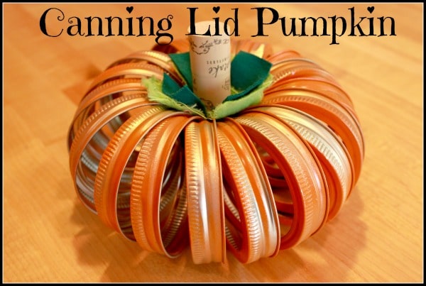 Canning lid pumpkin