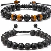 Amazon: 8mm Stone Tiger Eye Bracelet Lava Rock Bracelet $11.59 (Reg. $28.99)...